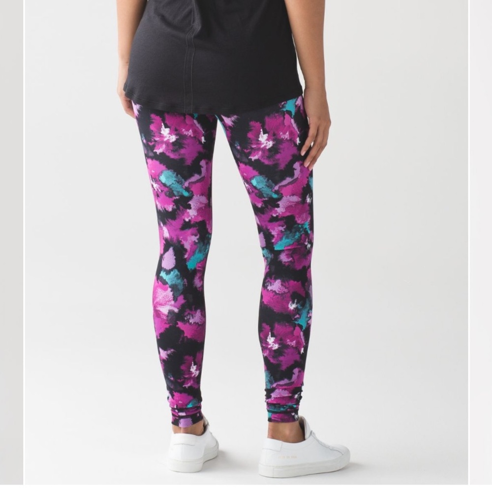 Lululemon purple floral leggings